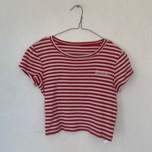 Striped Dickies Crop Top